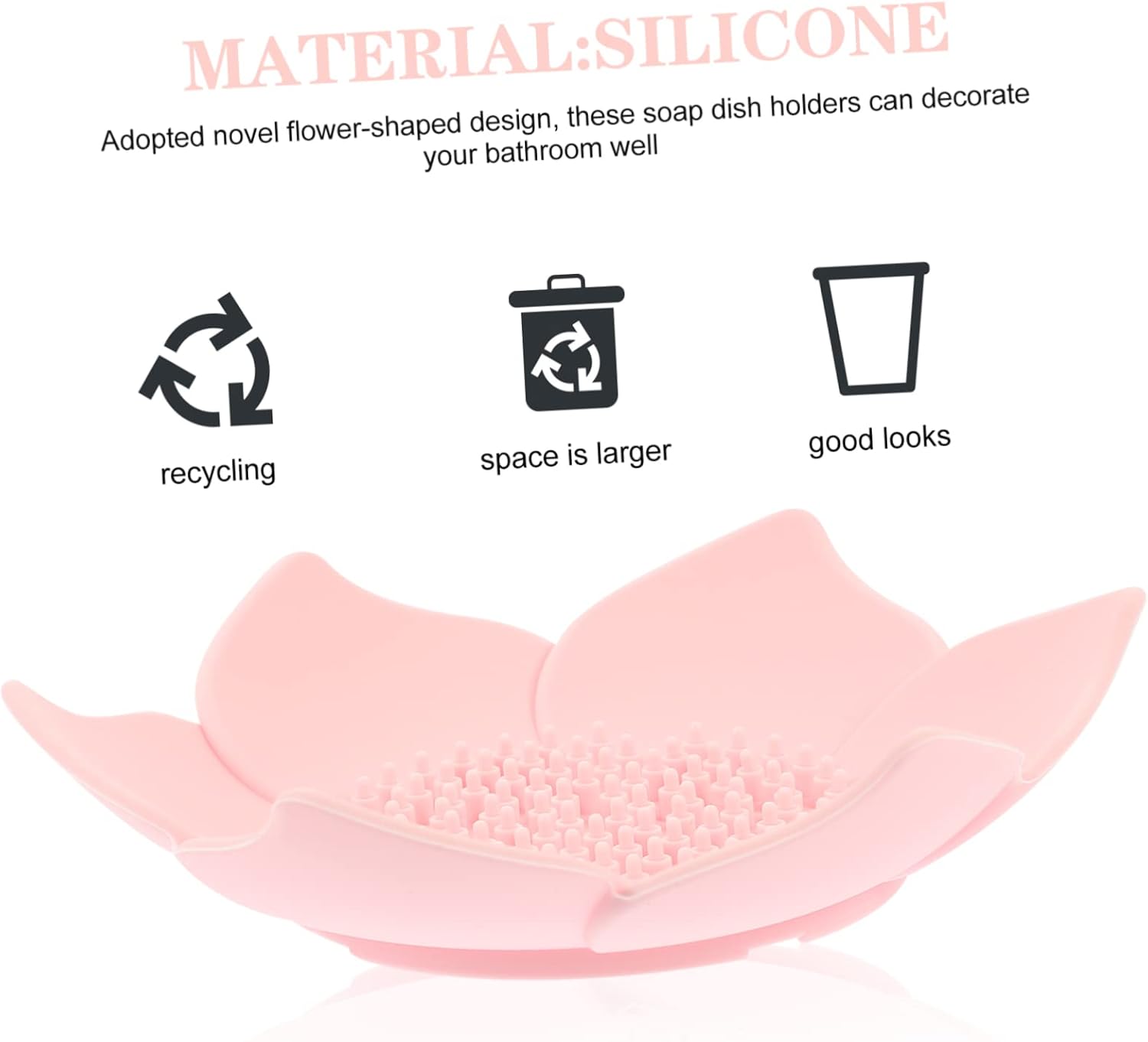 Self-Draining Floral Soap Holder