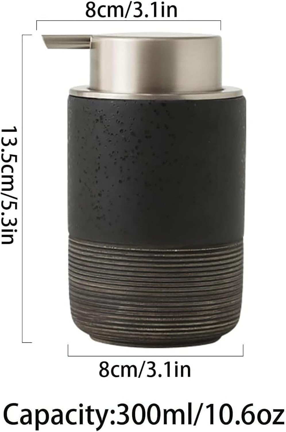Ceramic soap dispenser safe multi-use bathroom kitchen must-have