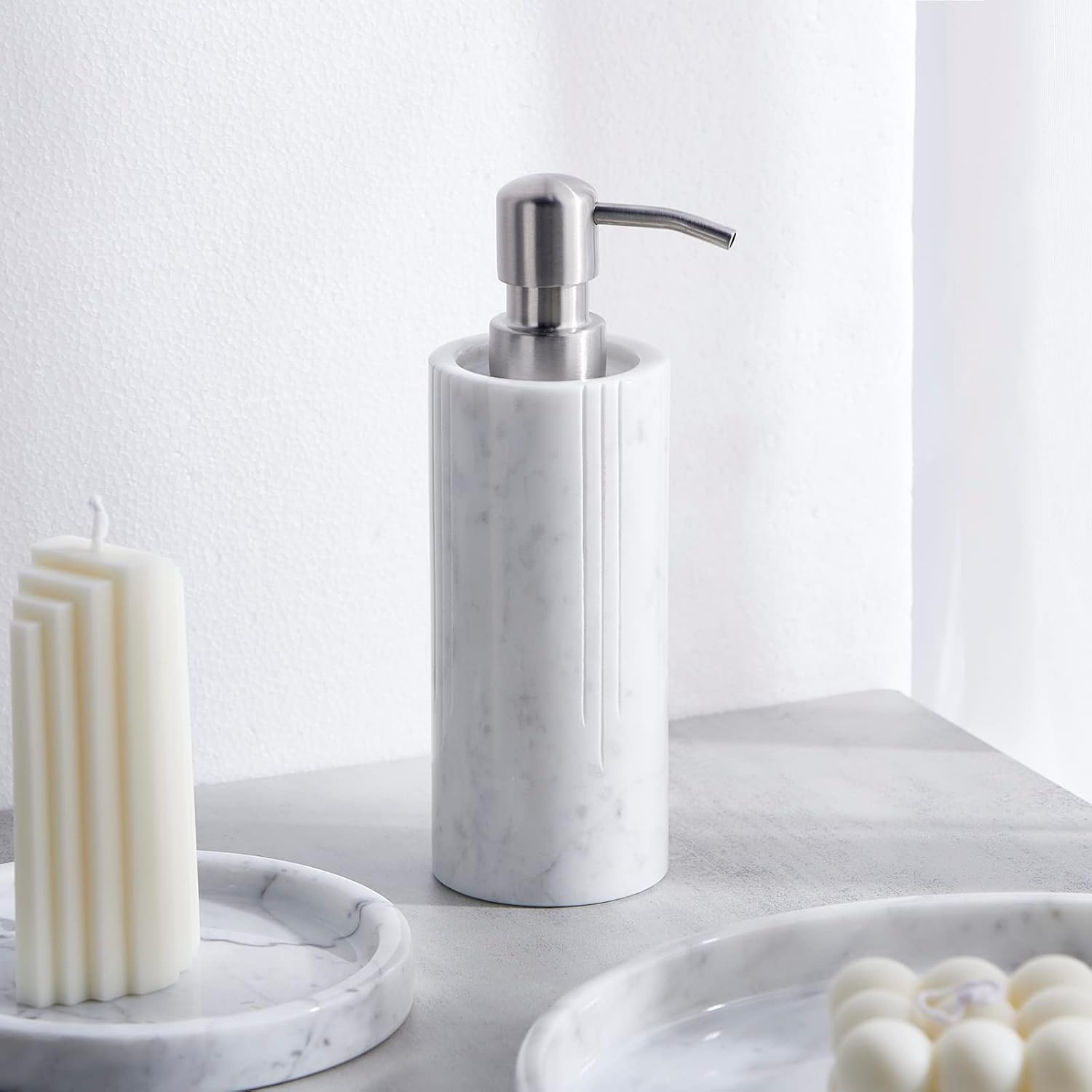 Luxury White Marble Soap Dispenser