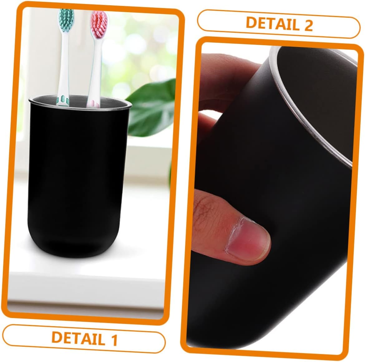 2pcs Boys and Girls Unbreakable Toothbrush Cup Set Holder