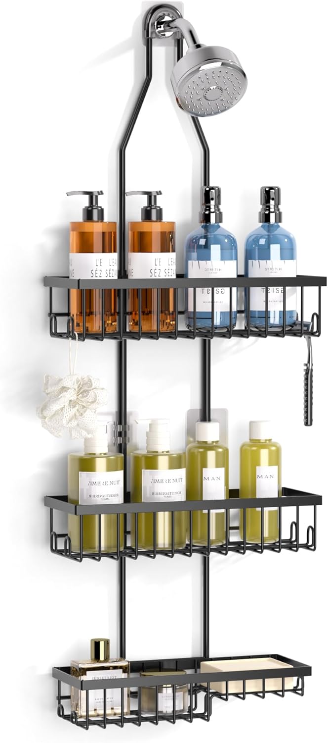 Amawarm Extra Large Hanging Shower Caddy 3 Tier