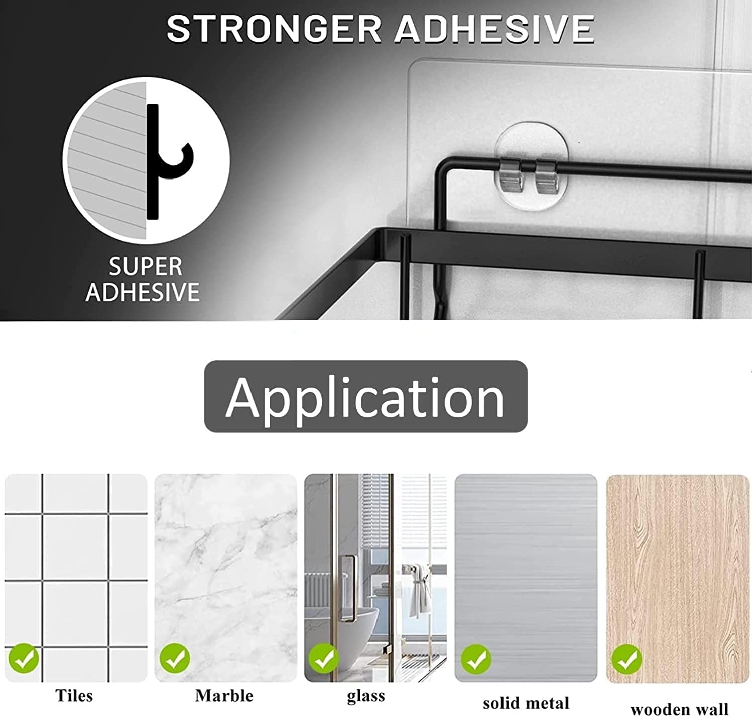adhesive shower soap holder easy to use 304 stainless steel 4 hooks