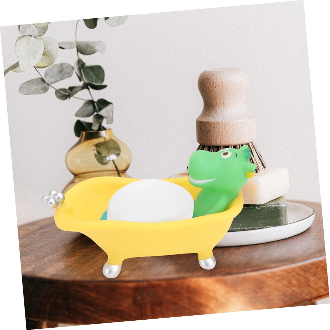 Two-Piece Cute Dinosaur Cartoon Soap Holder