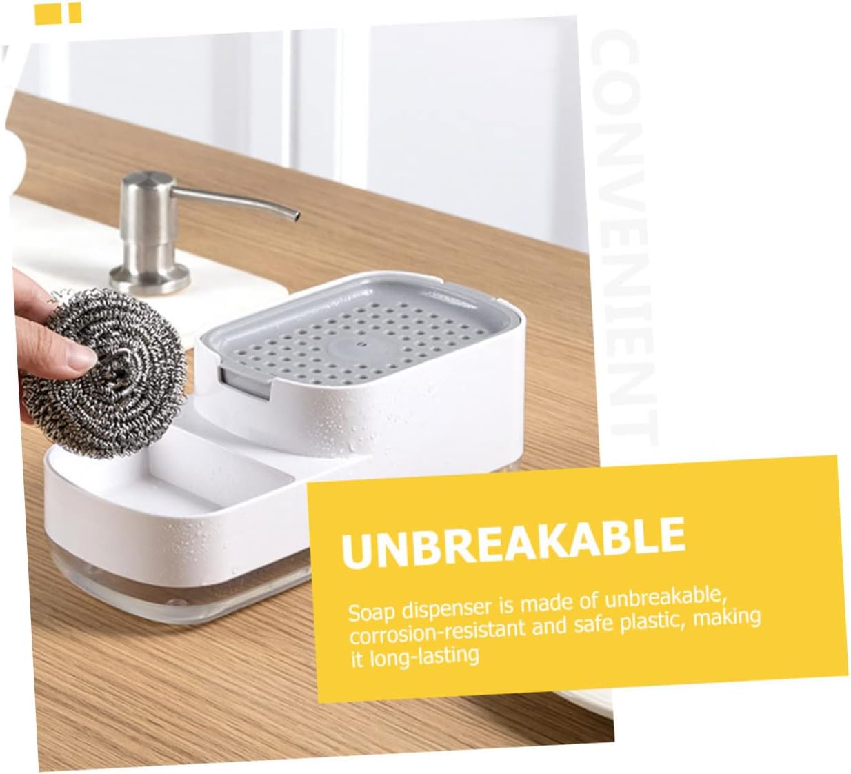 Foaming Dish Soap Dispenser Pump Box for Kitchen Reduce Waste Safe Durable