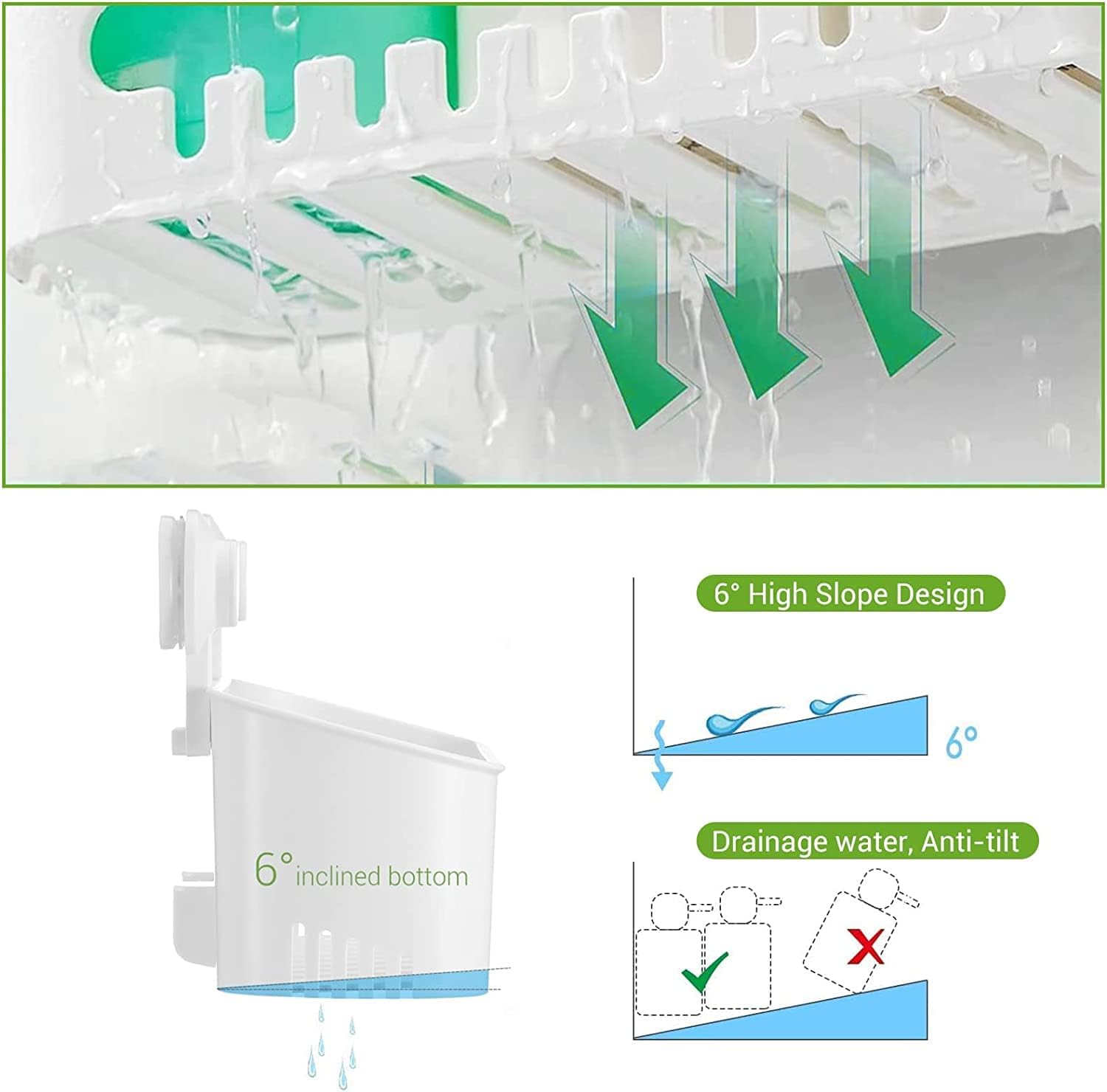 No Drilling Required Suction Organizer
