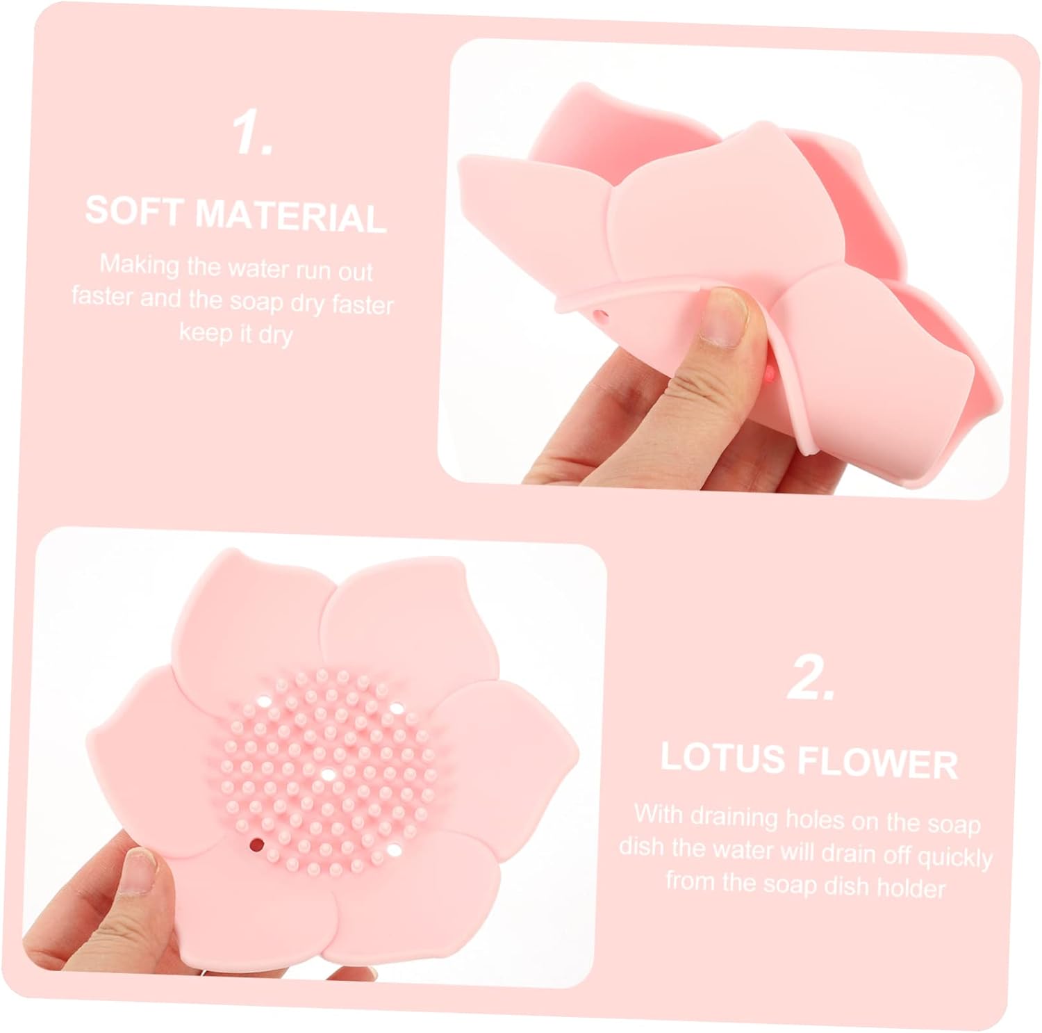 Self-Draining Floral Soap Holder