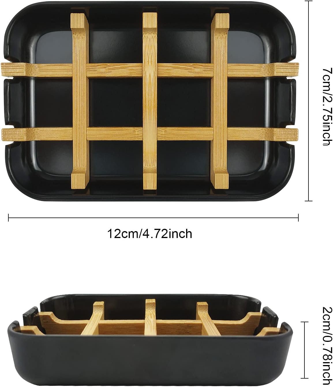 2 Pack Bamboo Soap Dish