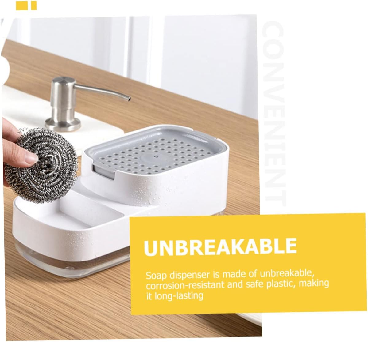 PrettyZoom Dispenser Pump Kitchen Bathroom Soap Dispenser