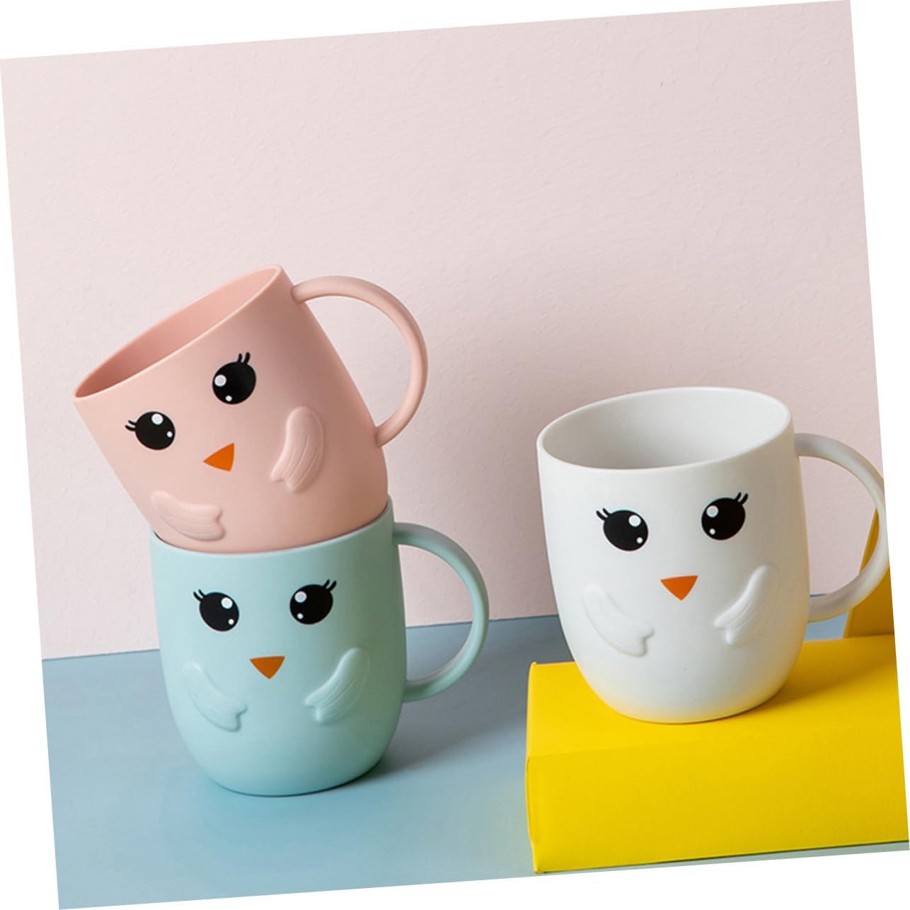 4 Pcs Set of Child-Friendly Reusable Plastic Tumblers