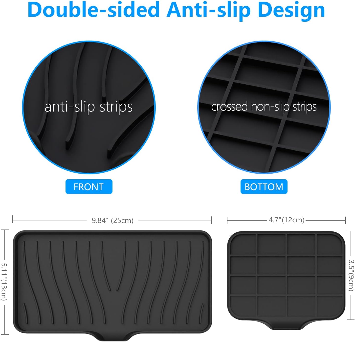 3-Pack Silicone Soap Dishes Set Kitchen and Bathroom Essential