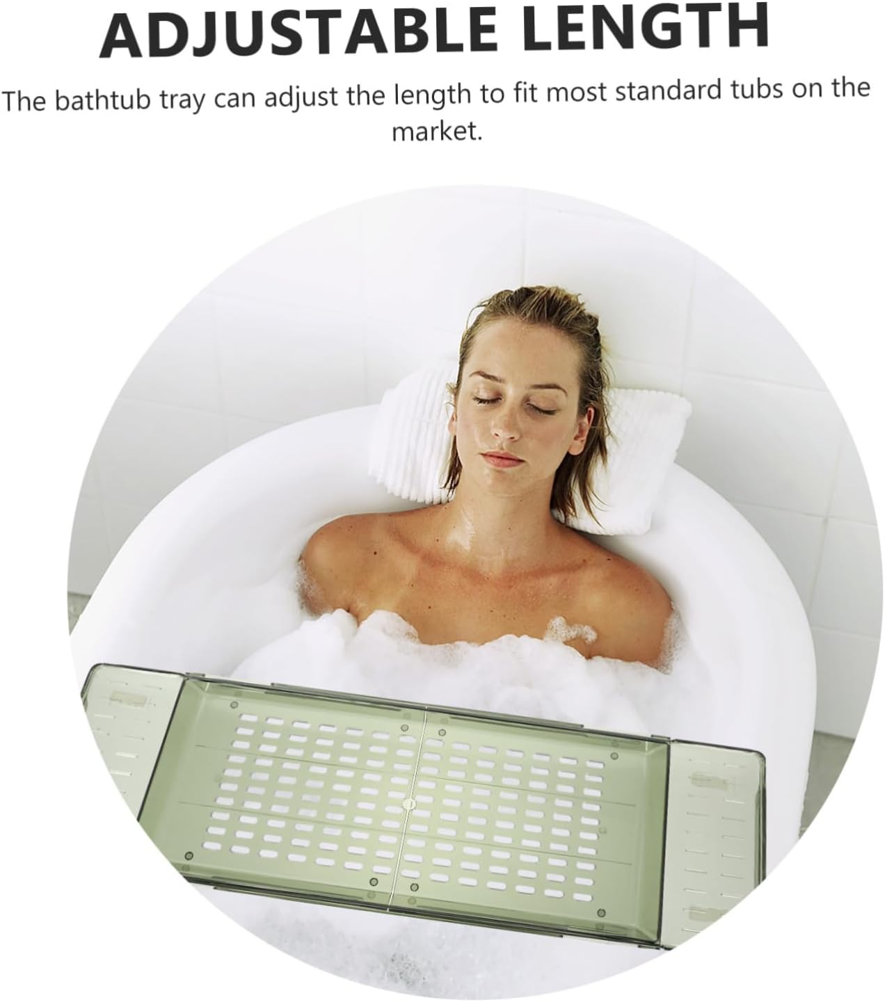 SEWOART Adjustable Bath Tray with Non-Slip Handles