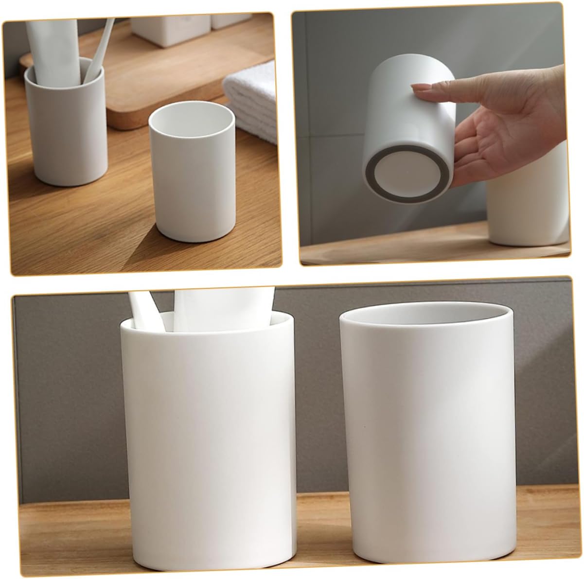 Ciieeo Reusable Toothbrush Cup Set