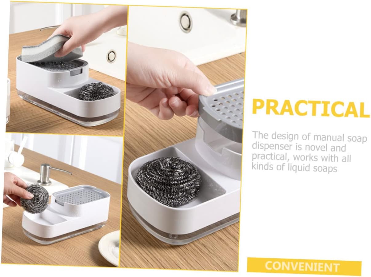 KONTONTY Dish Soap Dispenser - Safe Plastic Pump for Kitchen Bathroom
