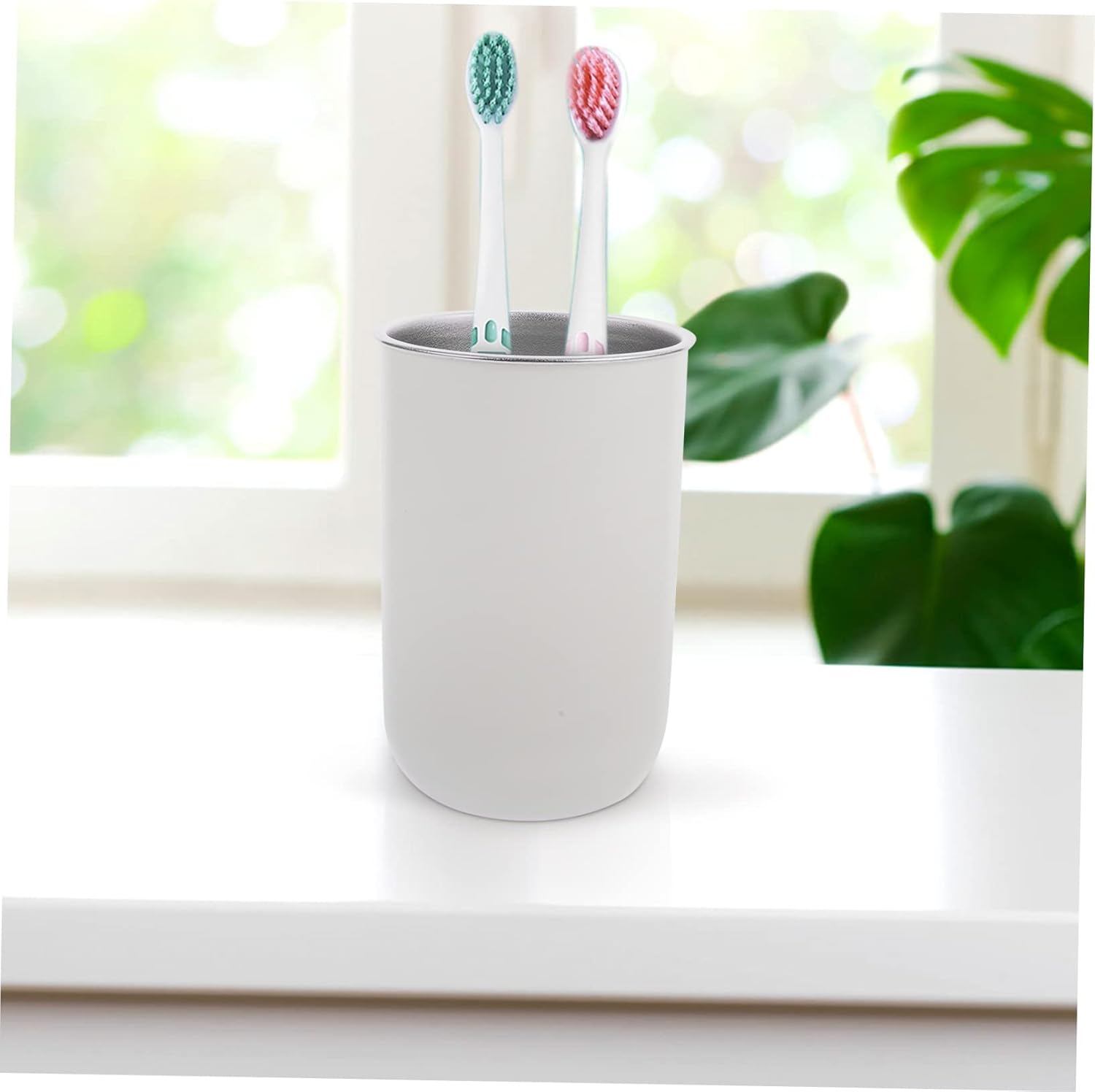 Stainless Steel Tumbler for Toothbrush Organizing - Practical Style in the Bathroom