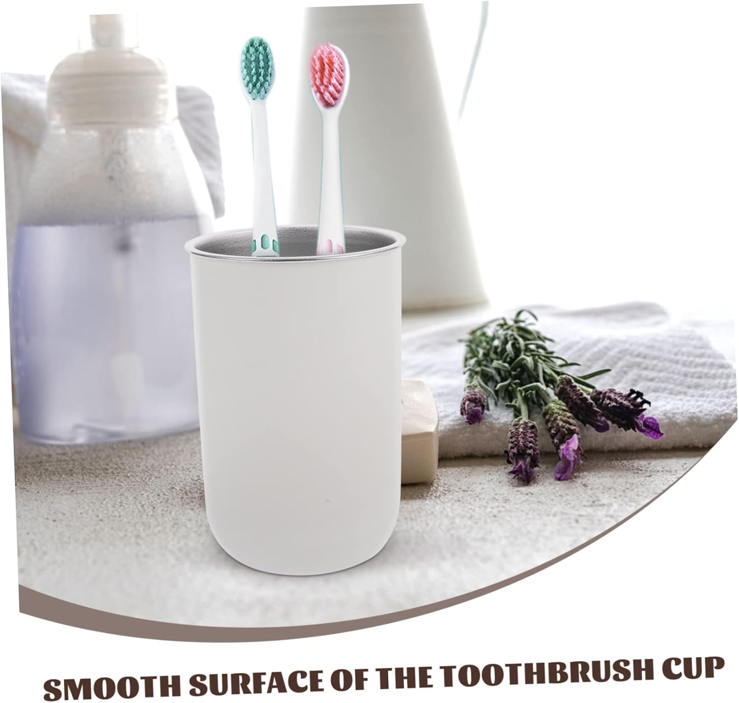 Kontonty Fun Practical Round Steel Bath Storage Cup