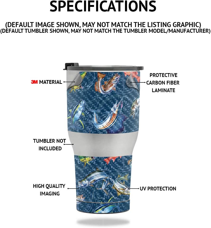 MightySkins Carbon Fiber Skin for Stanley Quencher H20 FlowState 40 Oz Tumbler