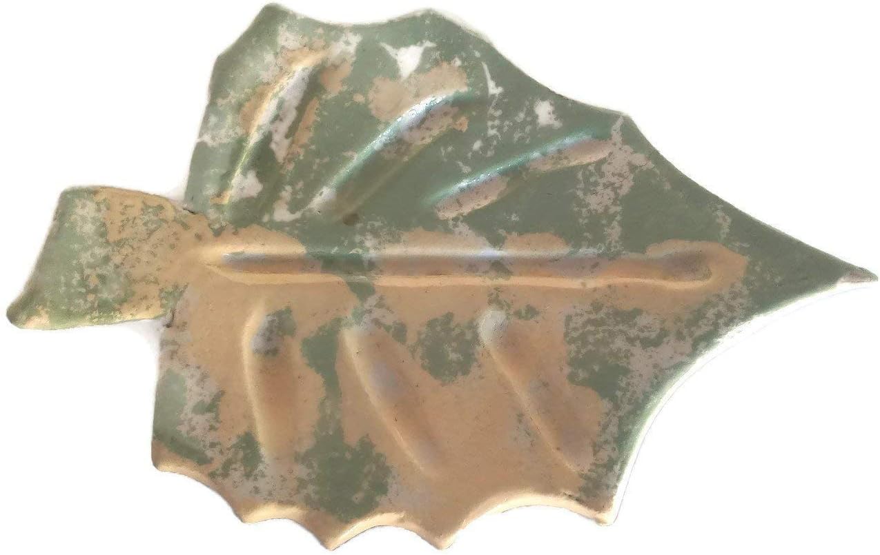 Green Ceramic Soap Dish Handmade Eco-Friendly