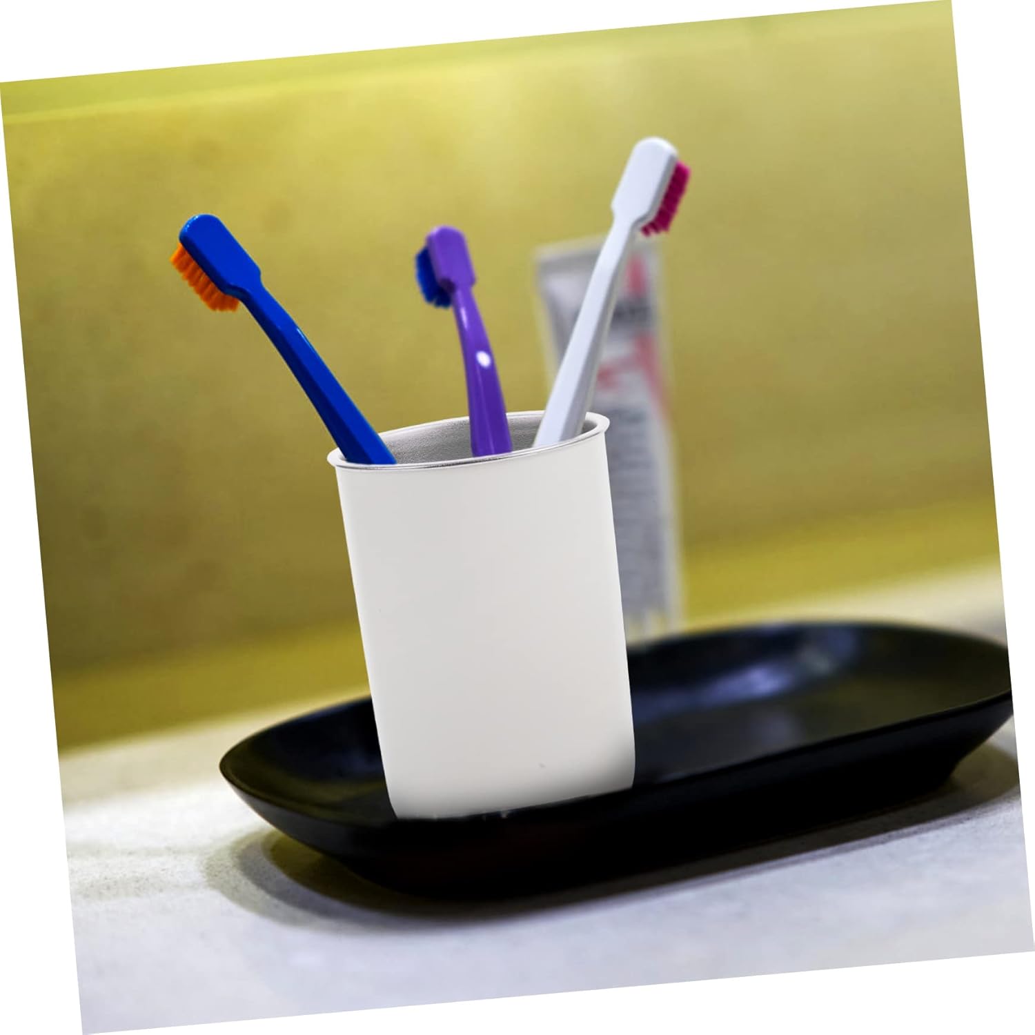 Kontonty Fun Practical Round Steel Bath Storage Cup