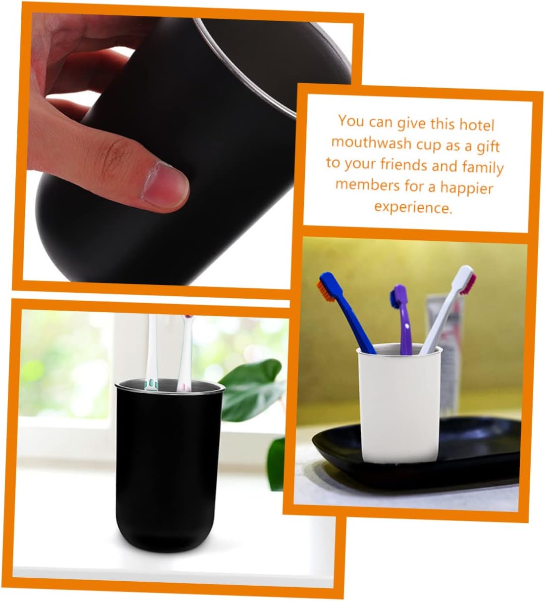 2pcs Boys and Girls Unbreakable Toothbrush Cup Set Holder