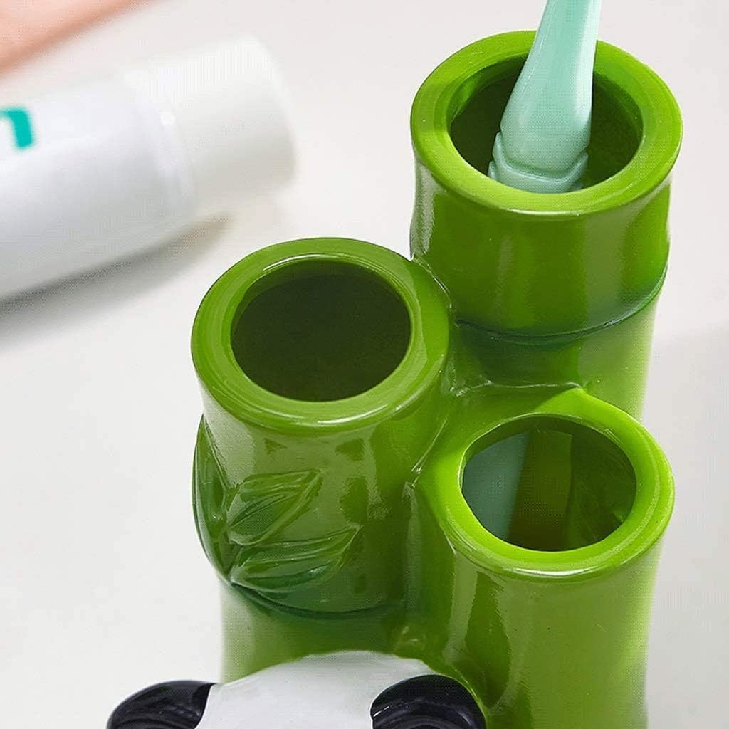 Panda Bamboo Bathroom Accessories Set