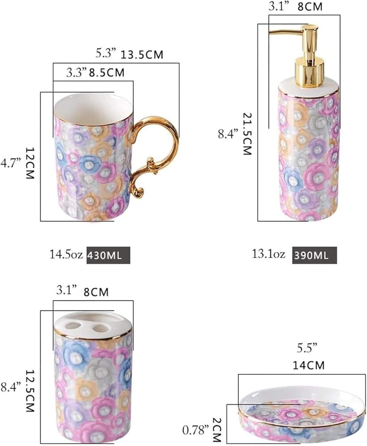 5-Piece Bathroom Set Made to Style