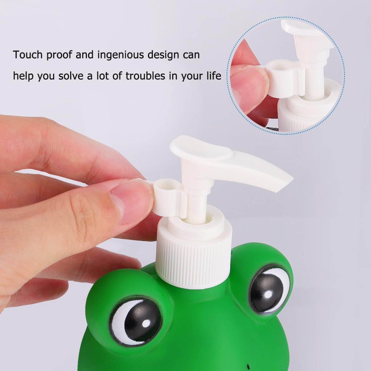Ipetboom Frog Shape Soap Dispenser Set 1Pc