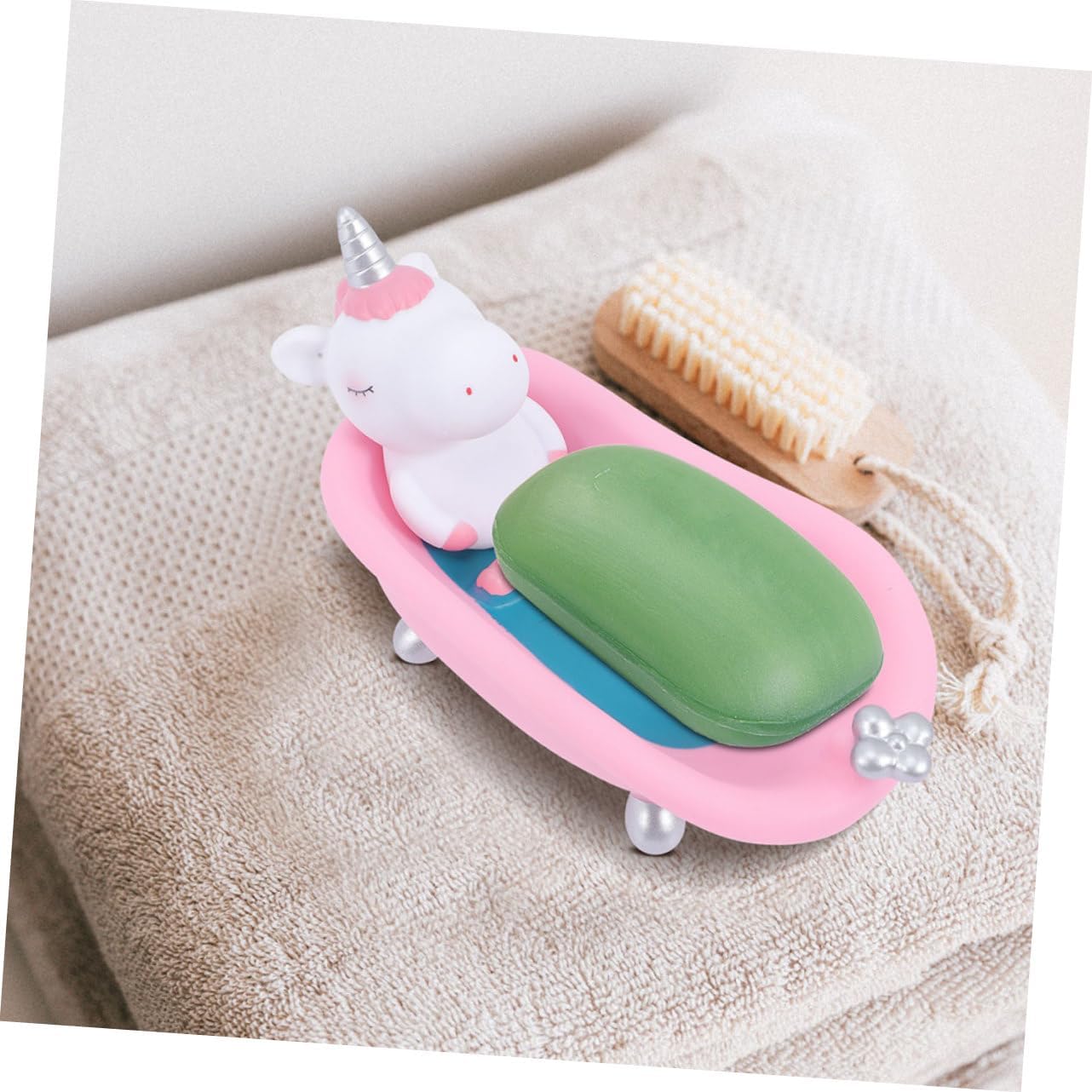 2 pc Cute Cartoon Bathtub Soap Dish Holder