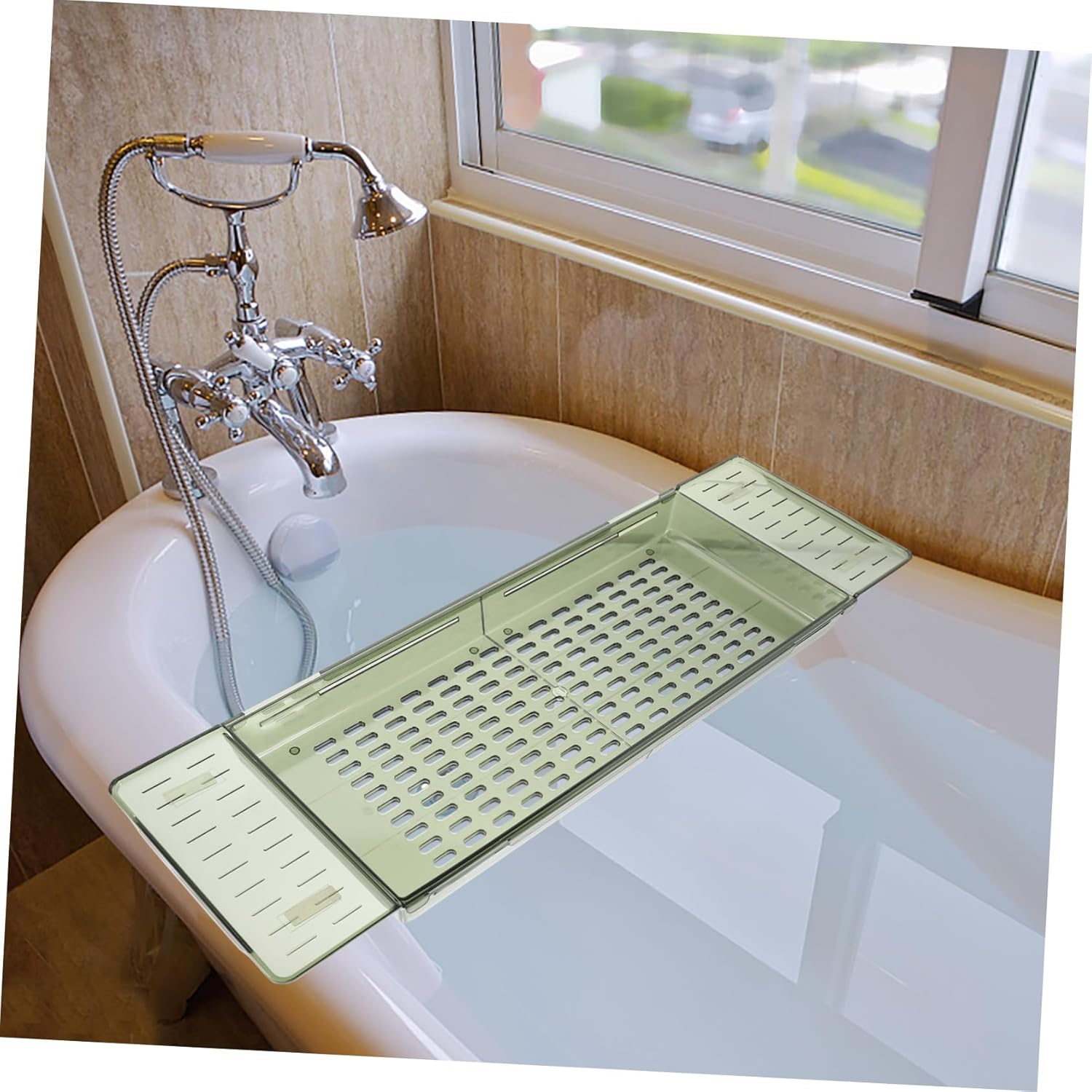 SEWOART Adjustable Bath Tray with Non-Slip Handles