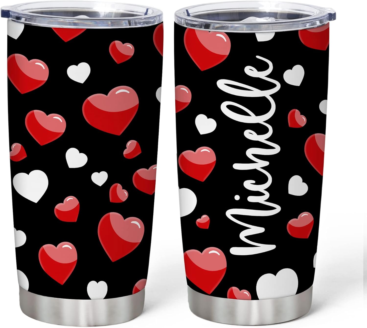 Hyturtle Custom Heart Tumbler Perfect Gift for Her Valentines Day