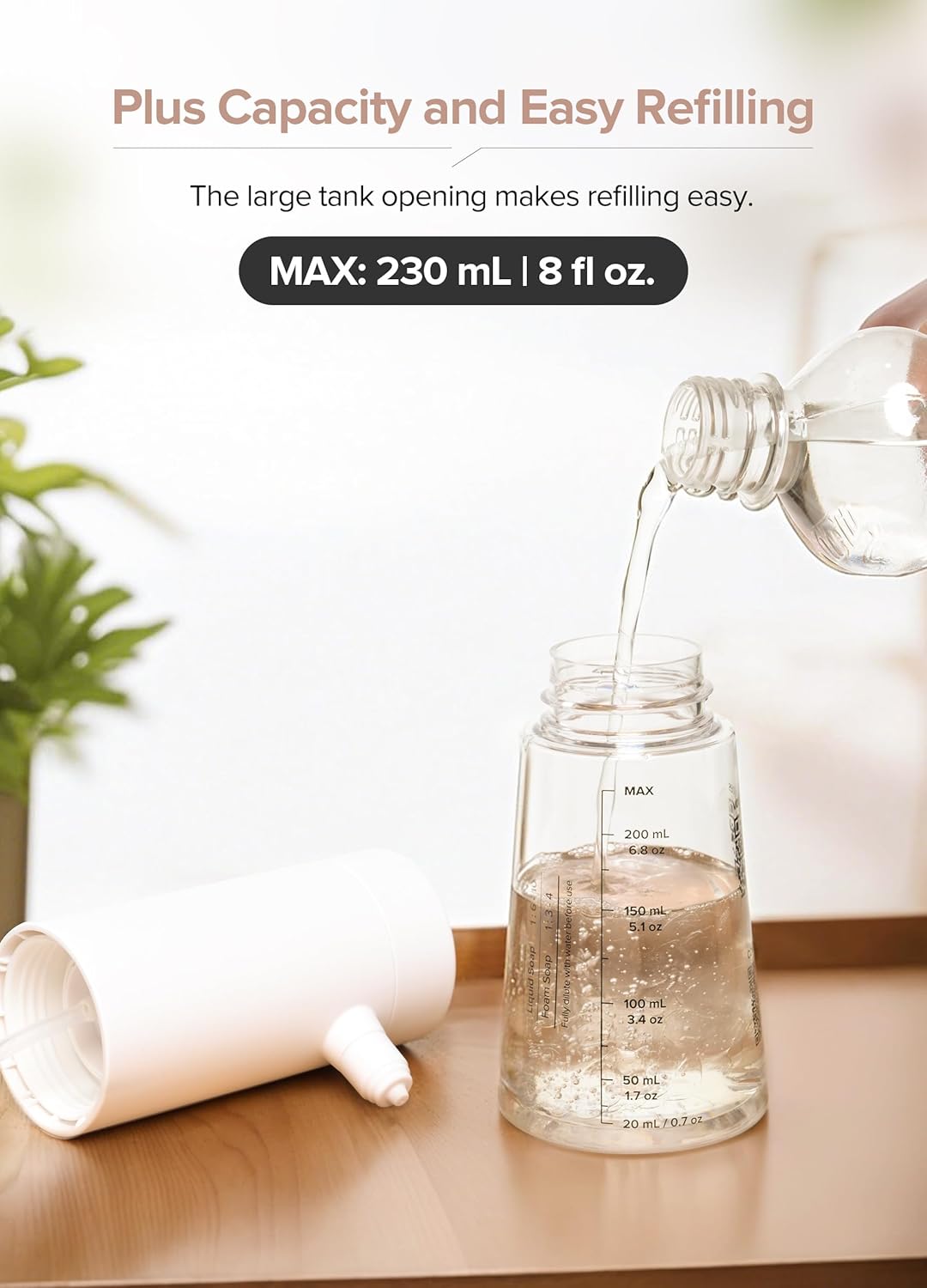 Electric Foaming Dispenser IPX8 Reusable
