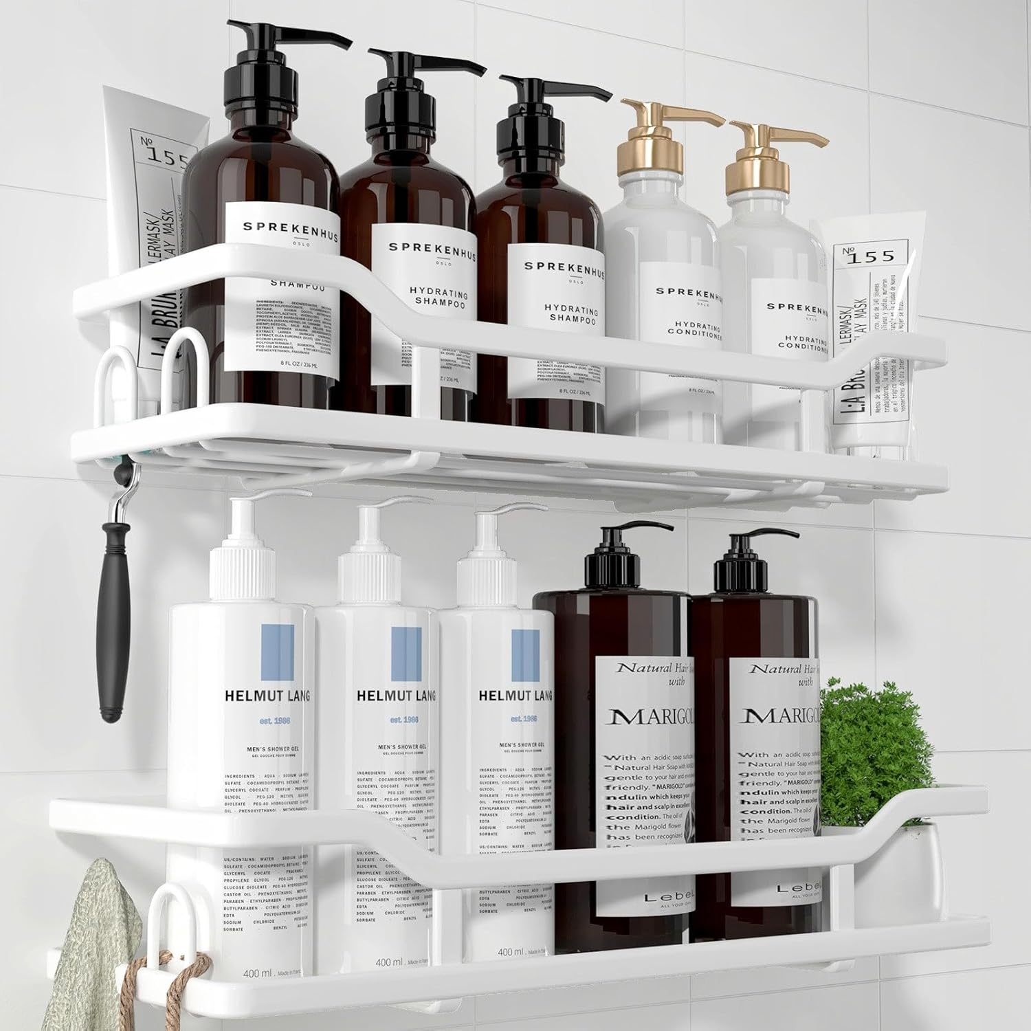 Sturdy Stainless Steel Shower Caddy for Efficient Bathroom Storage