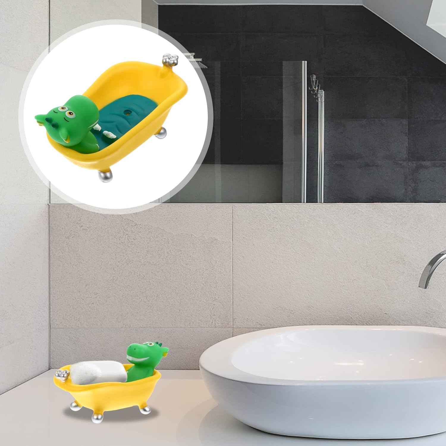 Cabilock Dinosaur-Theme bath soap holder