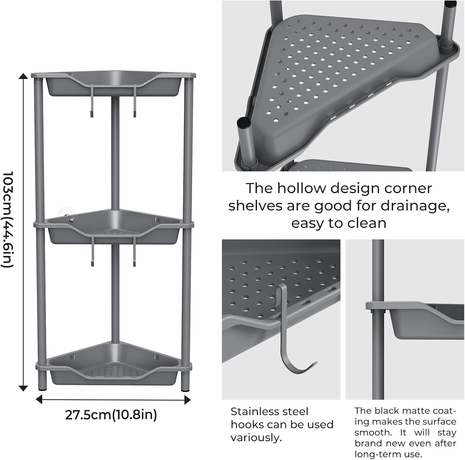 ODesign 3-Tier Corner Shower Caddy