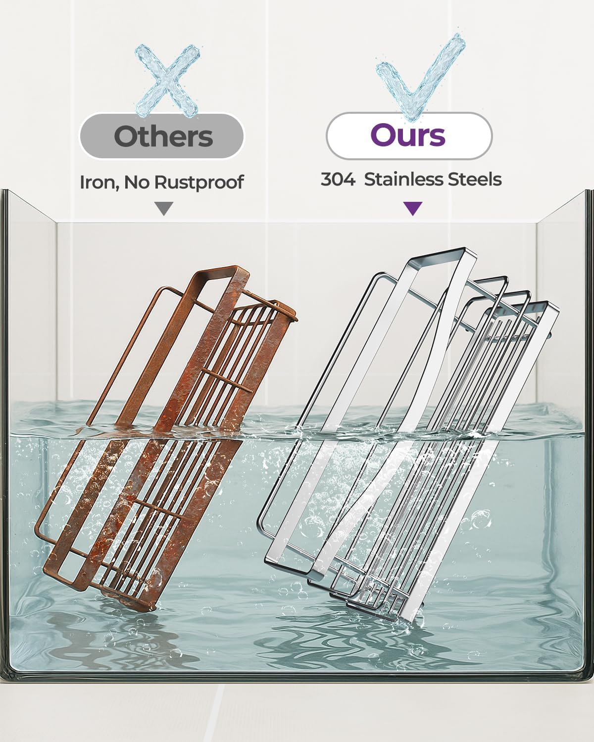 ODesign 3-Piece Rust-Proof Shower Caddy
