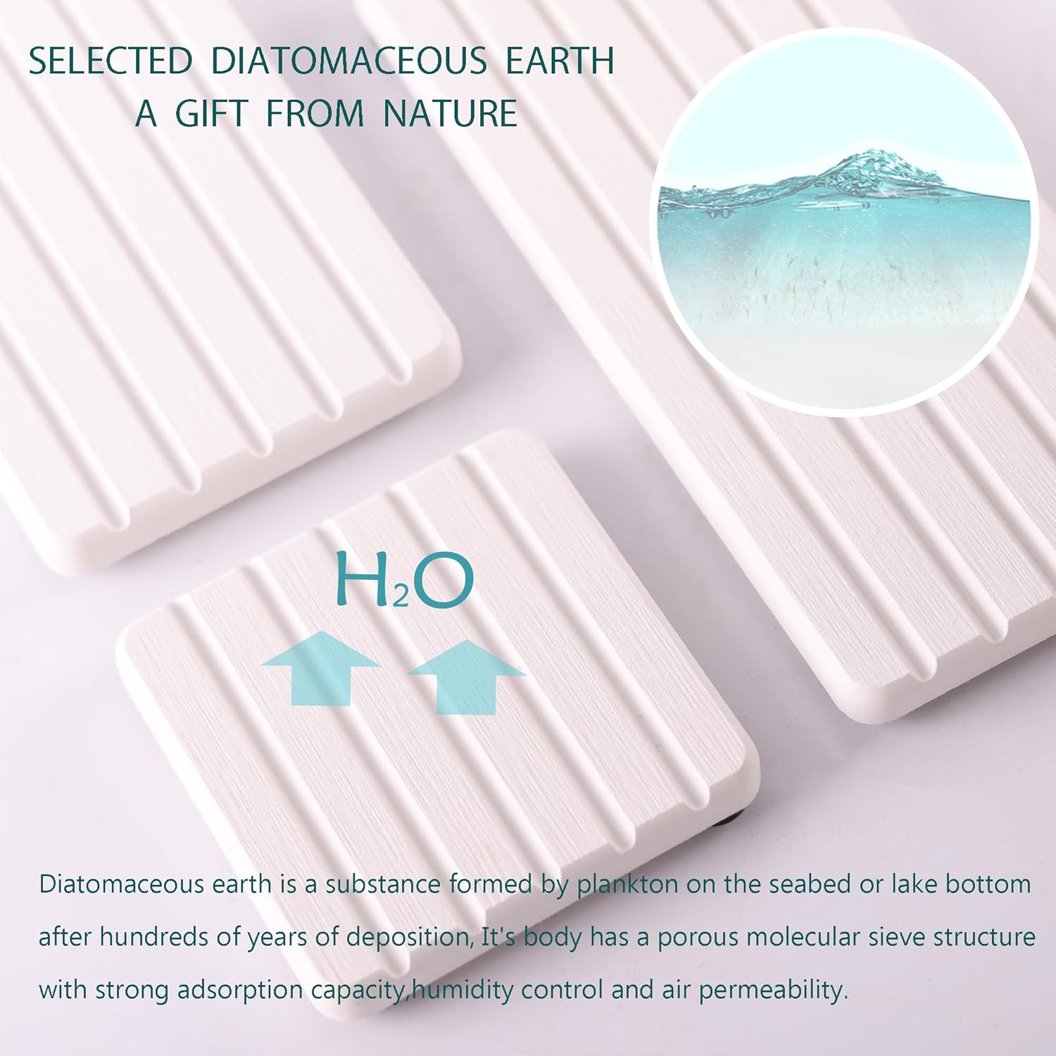 Eco-Friendly Water Absorbent Diatomite Coasters for Clean Hands Places