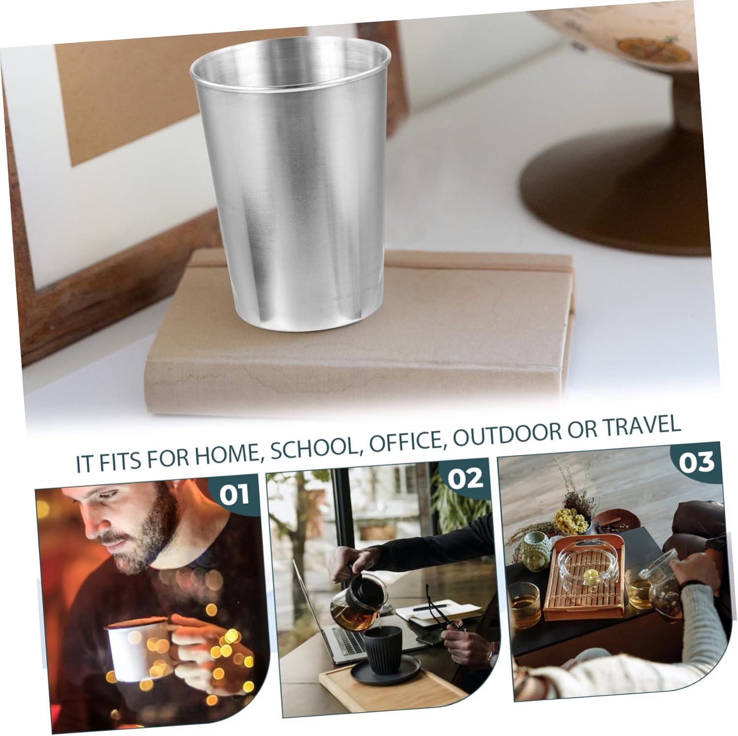 Stainless Steel Water Tumbler for Bath Use Elegant Design Easy Clean