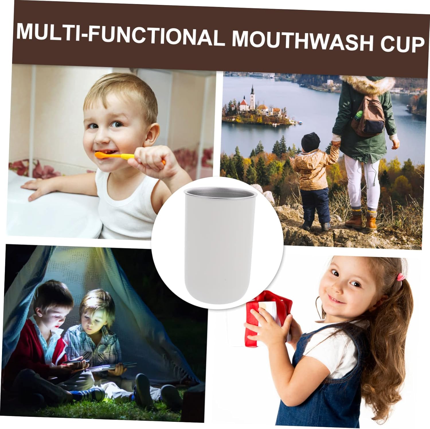 Stainless Steel Tumbler for Toothbrush Organizing - Practical Style in the Bathroom