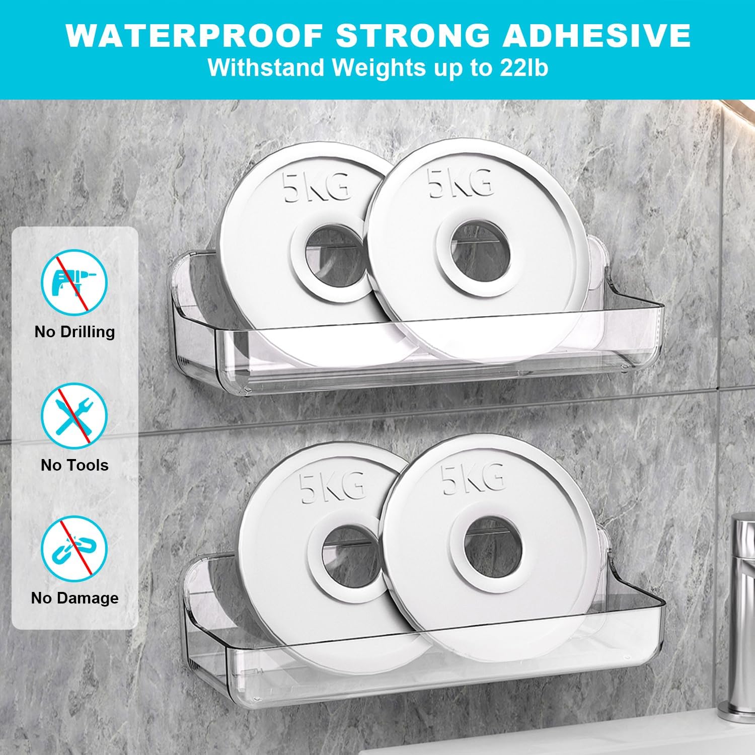 Sturdy Modern Showers Organizer for 2 Pack