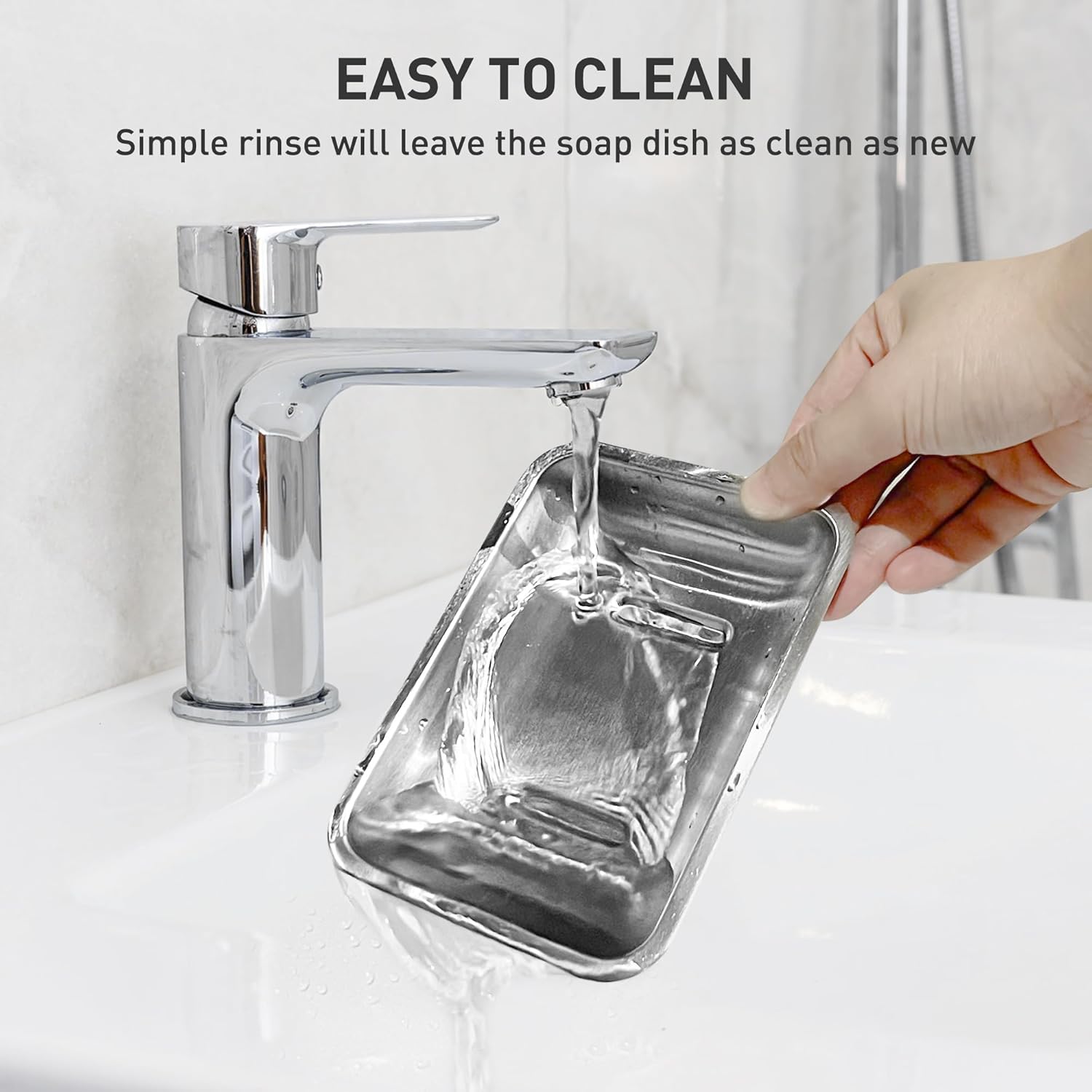 FUKANG Stainless Steel Soap Dish Double Layer Drain Durable Multipurpose