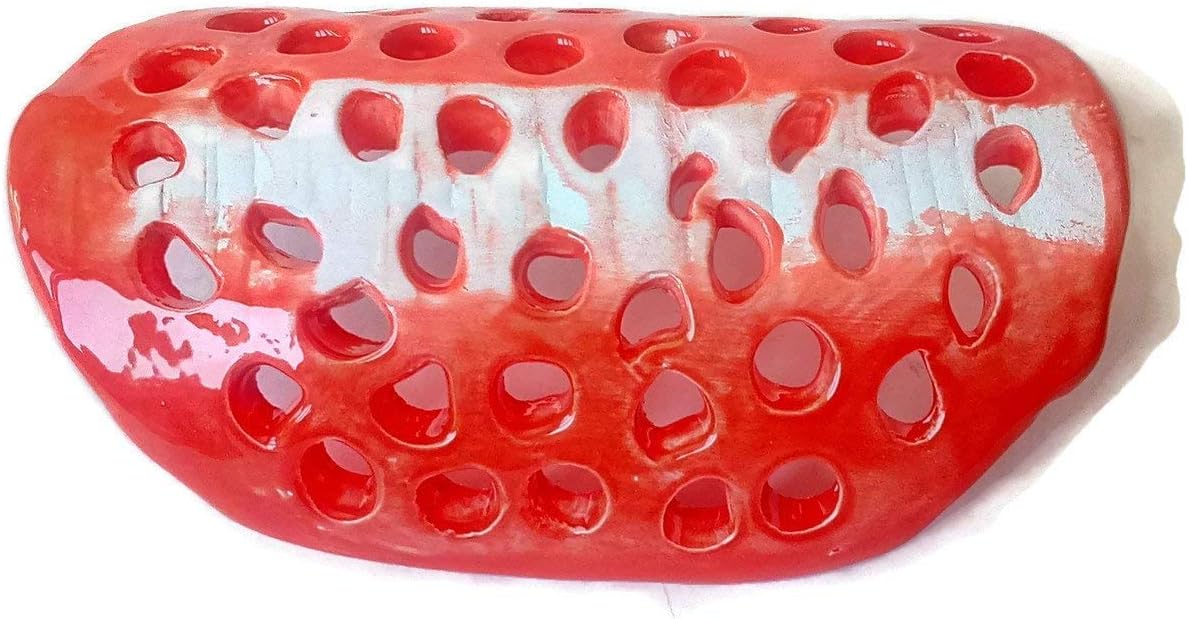 Modern Handmade Ceramic Soap Dish with Organic Shape