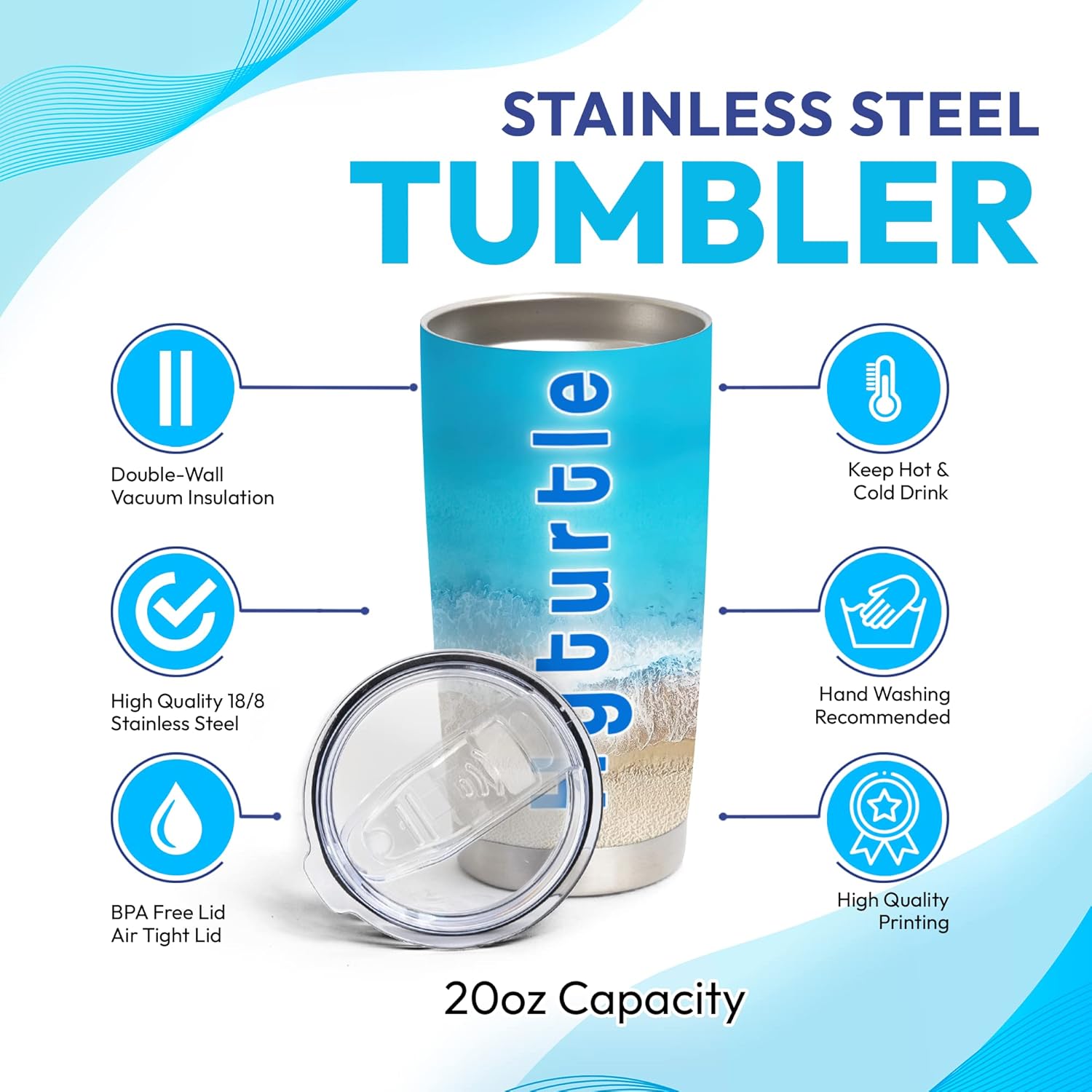 Perfect for Cooking EntertainingPersonalized 20oz Stainless Steel Tumbler for Chicken Lovers