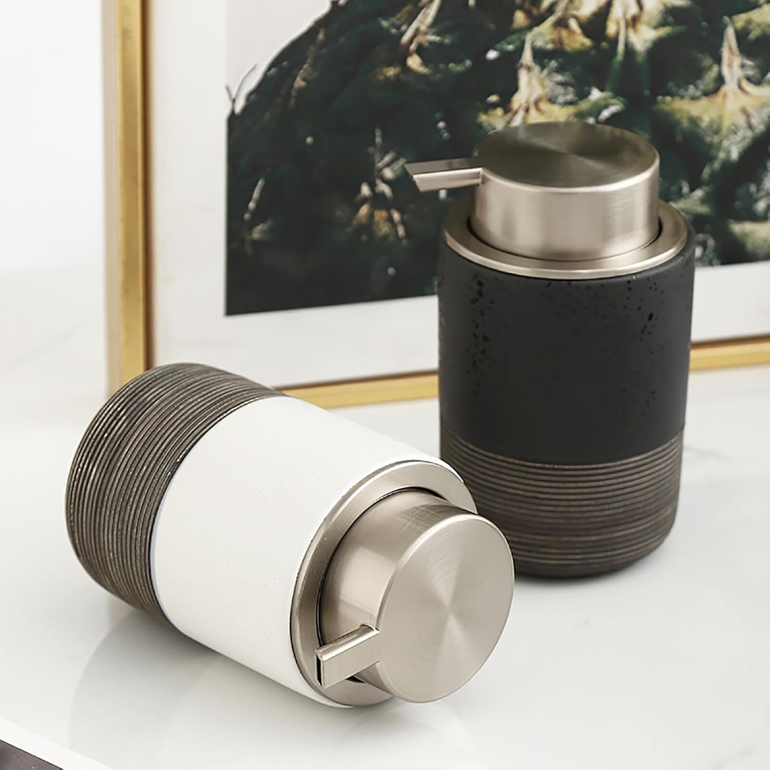 Ceramic soap dispenser safe multi-use bathroom kitchen must-have