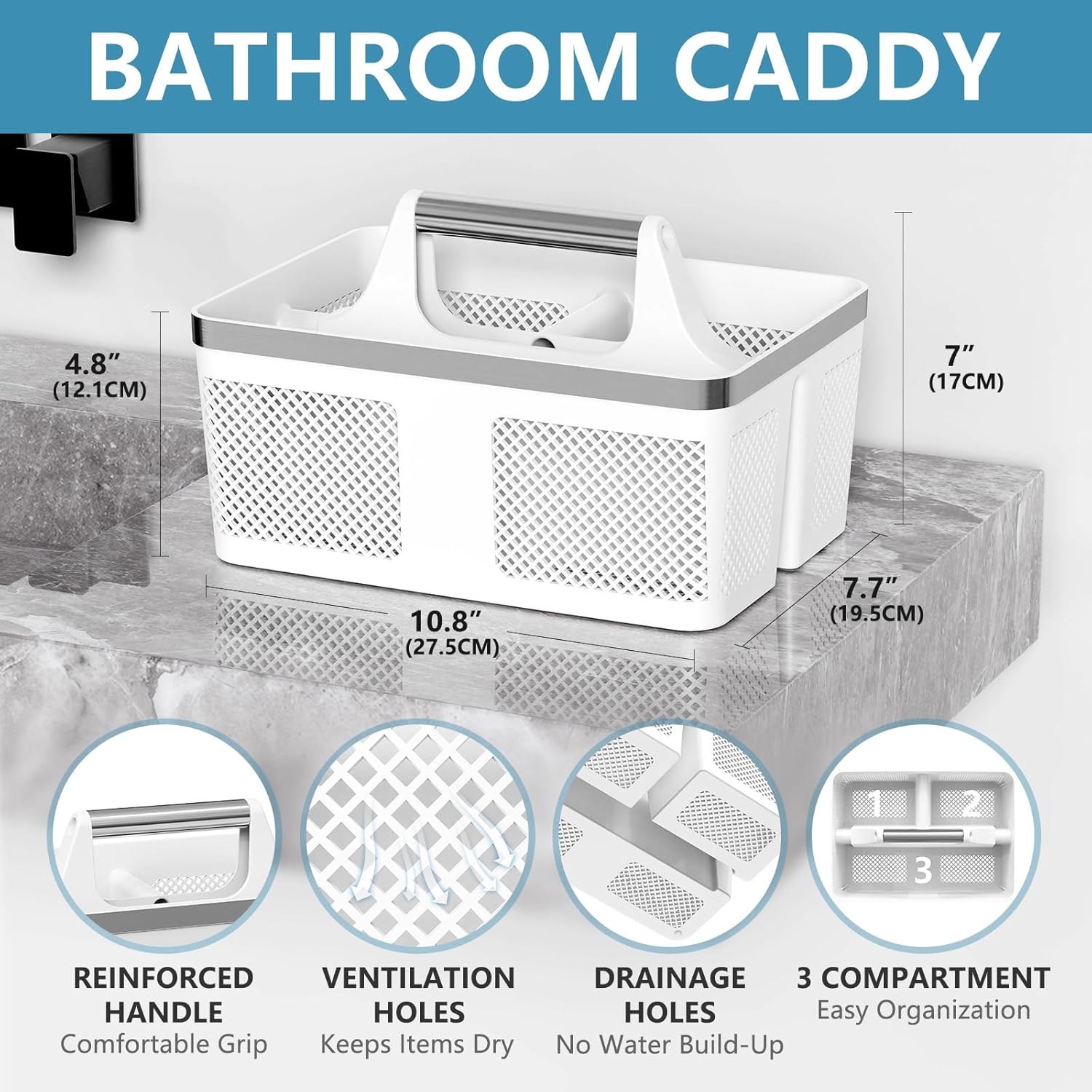 Portable Plastic Shower Caddy For Dorm
