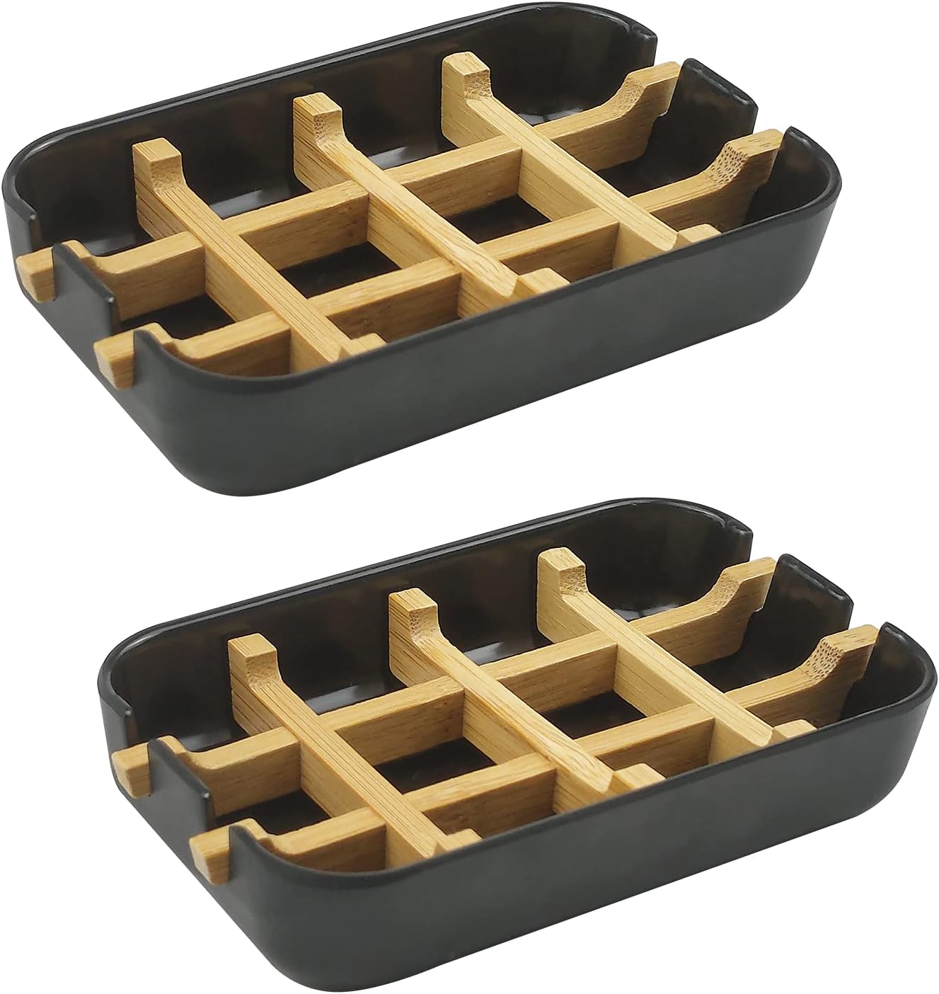 2 Pack Bamboo Soap Dish