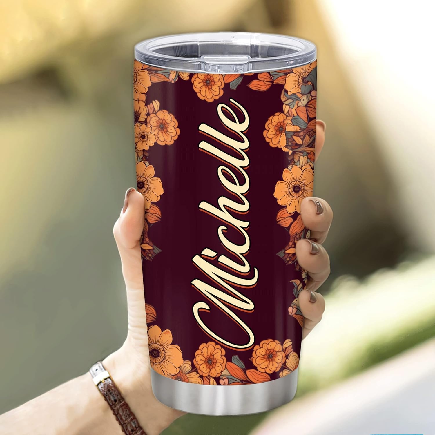 Hyturtle - Personalized Dog Tumbler - Stainless Steel Dog Lovers Gift for Women Kids