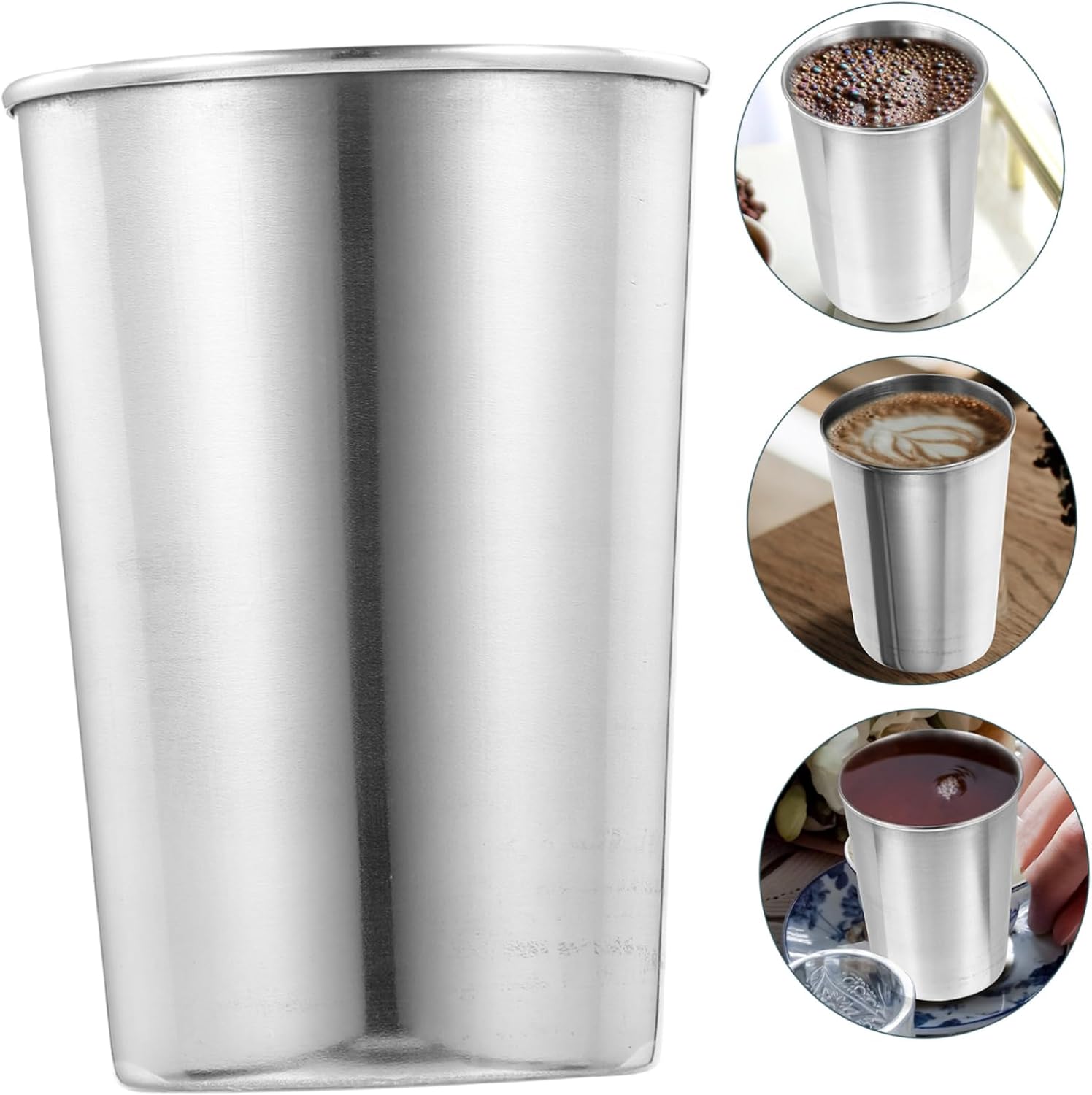 Stainless Steel TumblerSilver DesignBathroom Kitchen Essential