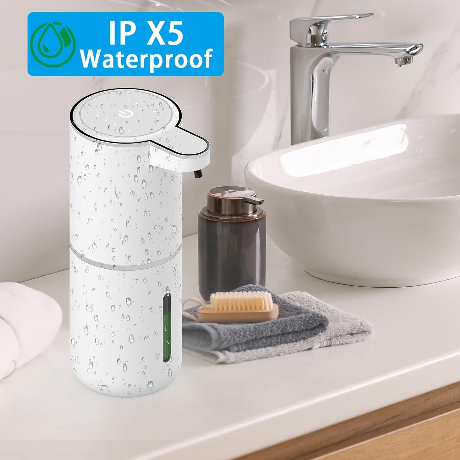 Vomapil Automatic 4 Gear Wall-Mounted Touchless Hand Dish Soap Dispenser
