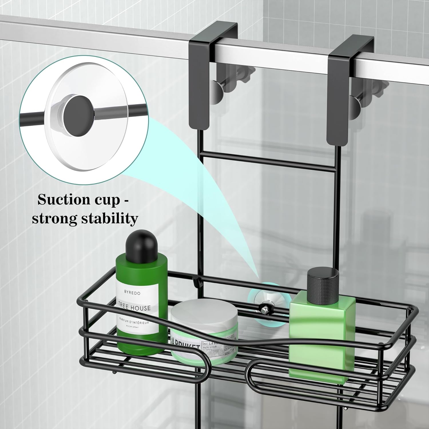 Adjustable Rust-Resistant over the Door Shower Caddy