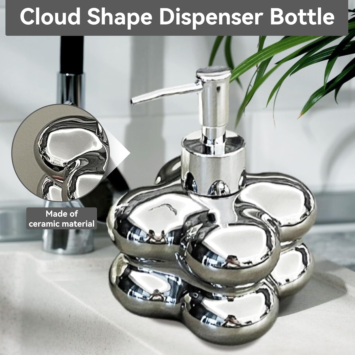 Refillable Cloud-Shaped Soap Dispenser