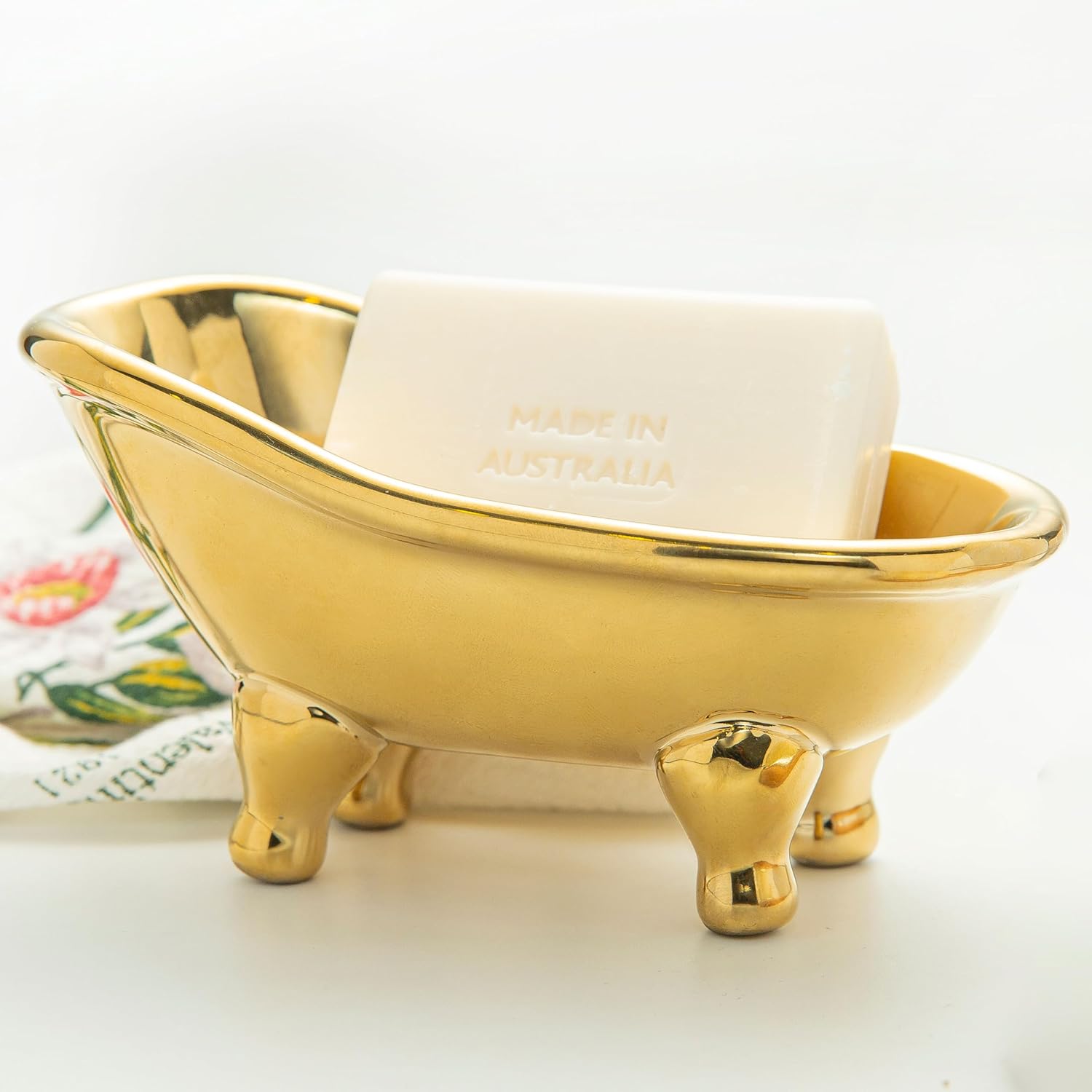 56 Ceramic Bathtub Soap Dish Golden